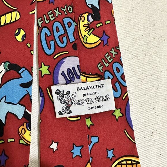 Disney Goofy SILK TIE Balacine The Tie Works 100% Silk Sports Golf - Picture 2 of 7